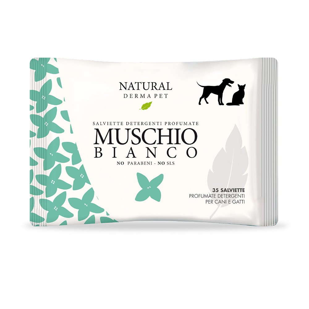 NATURAL DERMA PET SALVIETTE DETERGENTI PROFUMATE CF. (35 PZ) MUSCHIO BIANCO