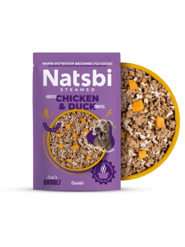 GOSBI CANE NATSBI STEAMED BUSTA ADULTO POLLO & ANATRA 500 GR