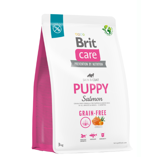 BRIT CARE CANE GRAIN FREE PUPPY SALMON 3 KG
