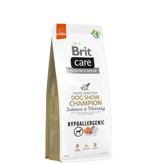 BRIT CARE CANE HYPOALLERGENIC ADULT DOG SHOW CHAMPION SALMON & HERRING 12 KG
