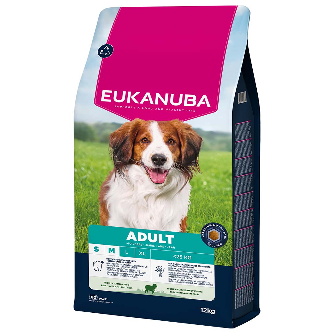 EUKANUBA CANE ADULTO SMALL&MEDIUM AGNELLO & RISO 12 KG