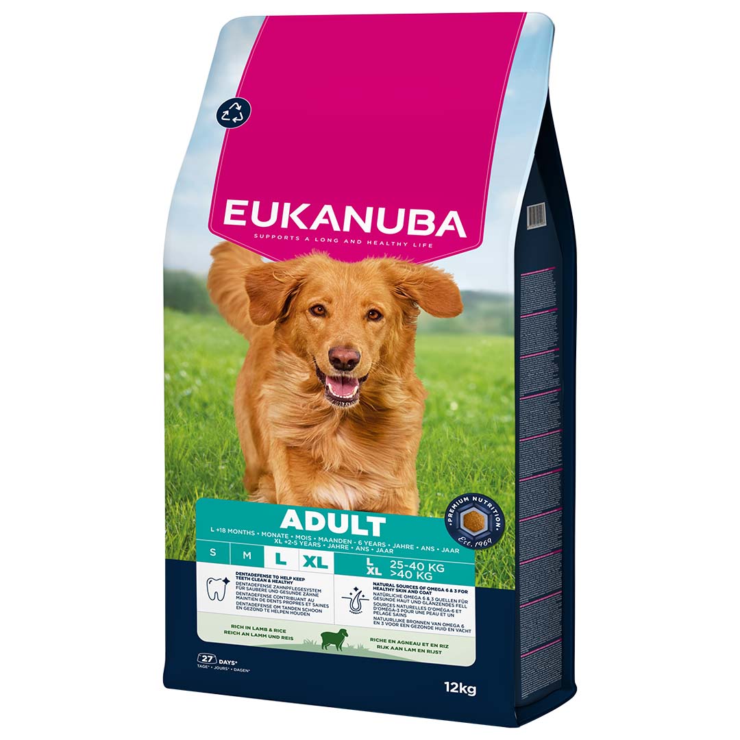 EUKANUBA CANE ADULTO LARGE AGNELLO & RISO 12 KG