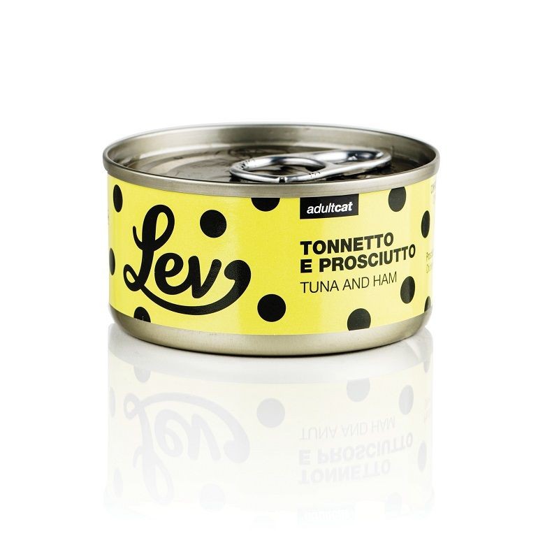 LEV GATTO LATTINA IN ACQUA DI COTTURA ADULTO TONNETTO & PROSCIUTTO 70 GR