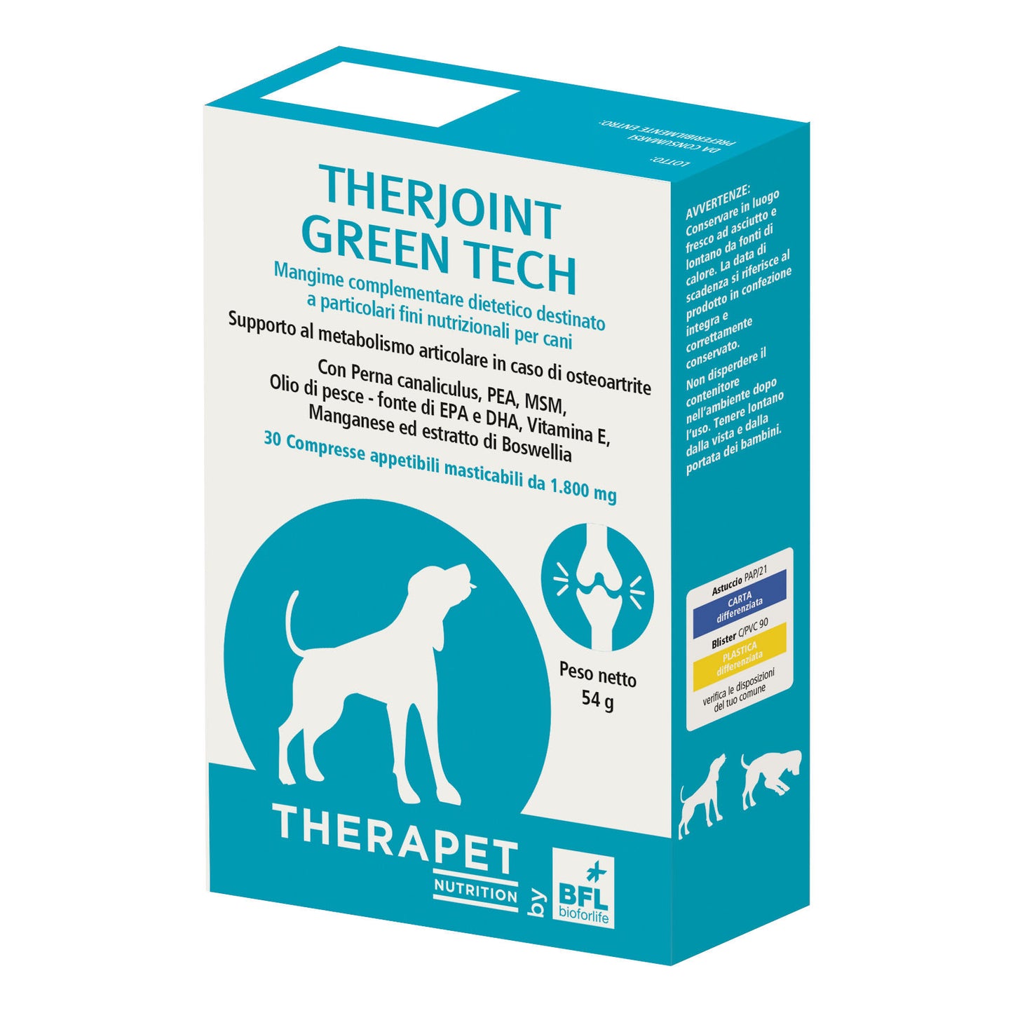 THERJOINT GREEN TECH CANE 1800mg 30 CPR APPETIBILI