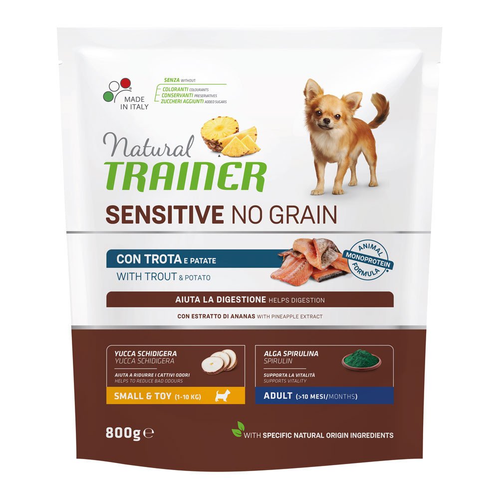 TRAINER CANE SPECIALTY NUTRITION - NO GRAIN - ADULTO SMALL&TOY TROTA 800 GR