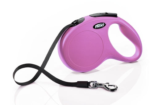 FLEXI GUINZAGLIO CLASSIC FETTUCCIA "M" 5 MT ROSA