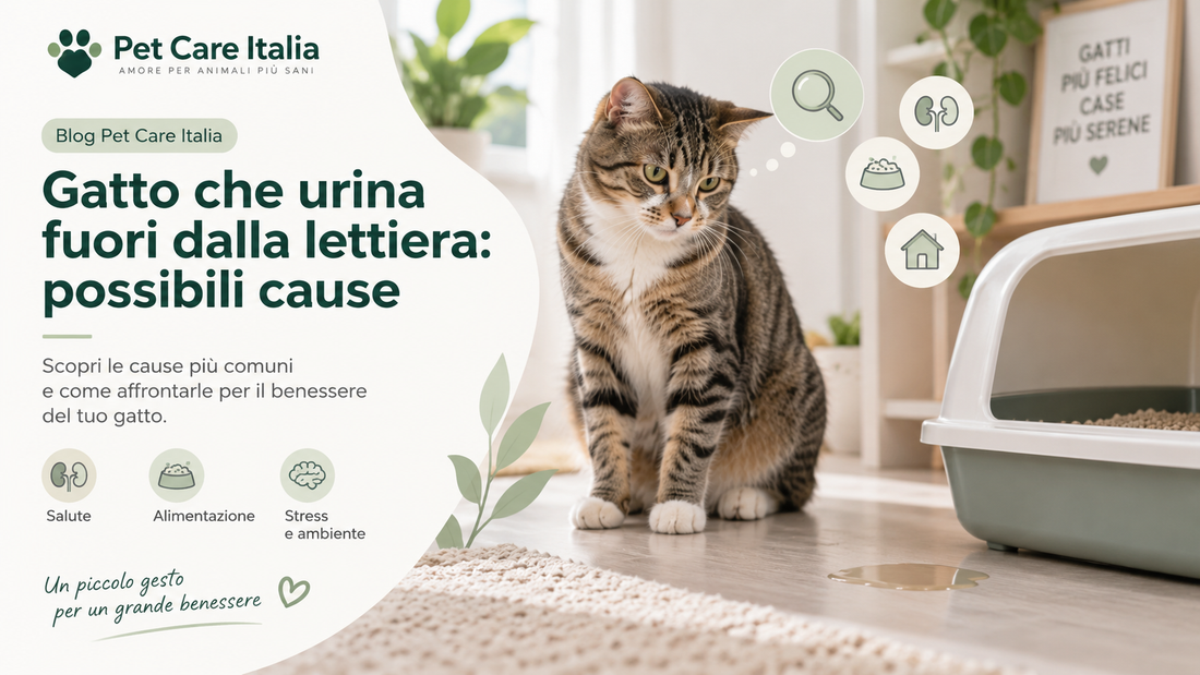 Gatto vicino alla lettiera per approfondire la minzione fuori posto