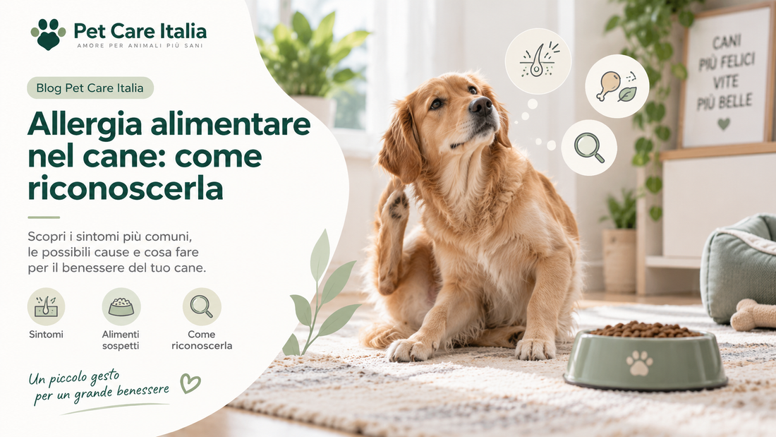 Cane e alimentazione per possibili allergie alimentari