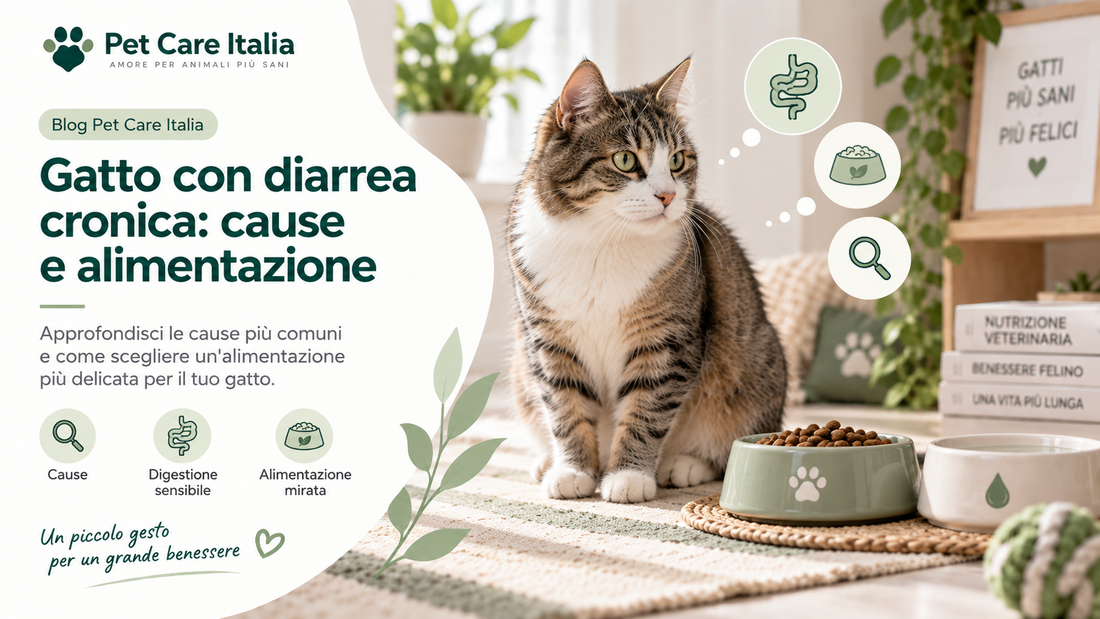 Gatto con disturbi intestinali e alimentazione gastrointestinale