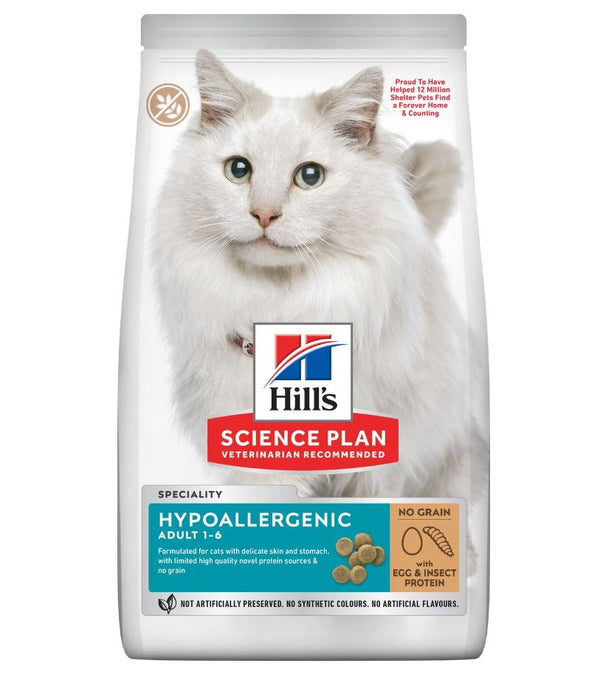 HILL'S FELINE ADULT HYPOALLERGENIC UOVA & INSETTI 1,5 KG
