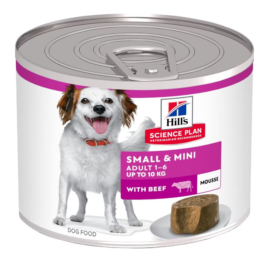 HILL'S CANINE ADULT SMALL&MINI MOUSSE MANZO LATTINA 200 GR