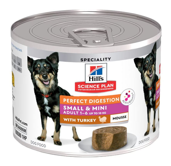 HILL'S CANINE PERFECT DIGESTION ADULT SMALL&MINI MOUSSE TACCHINO LATTINA 200 GR