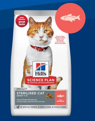 HILL'S FELINE ADULT STERILISED SALMONE 3 KG
