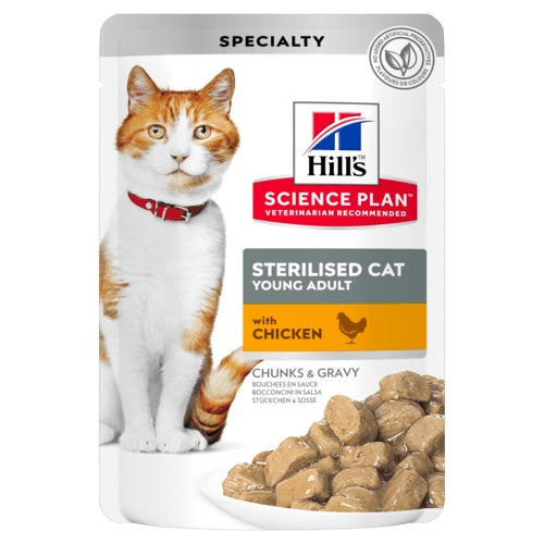 HILL'S FELINE YOUNG ADULT STERILISED CHICKEN BUSTA 85 GR