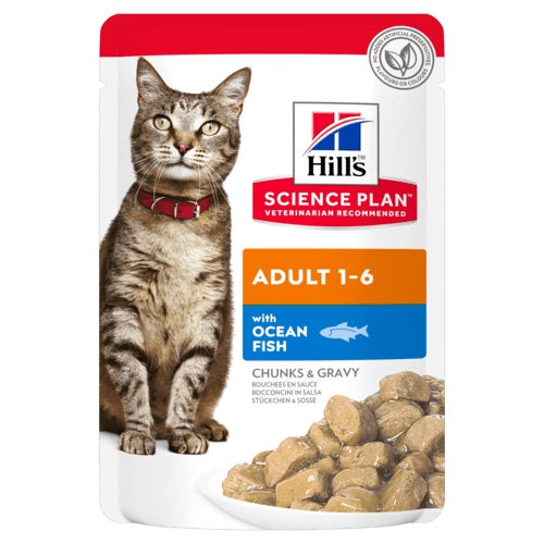 HILL'S FELINE ADULT OCEAN FISH POUCHES bustina 85 gr