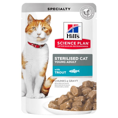 HILL'S FELINE YOUNG ADULT STERILISED TROUT BUSTA 85 GR
