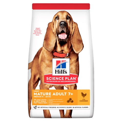 HILL'S CANINE MATURE 7+ LIGHT MEDIUM CHICKEN 12 KG