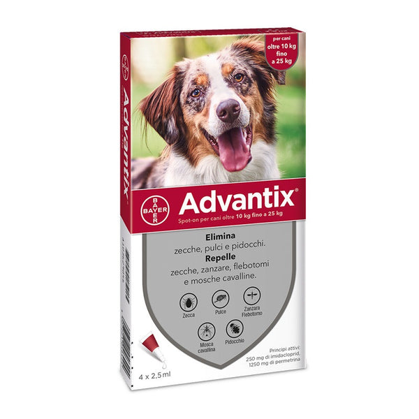 ADVANTIX SPOT-ON 10-25 KG CF. (4 PIPETTE)