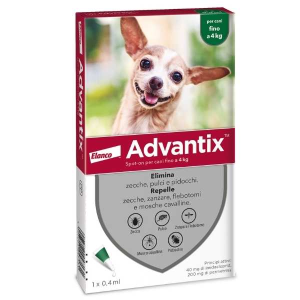 ADVANTIX SPOT-ON FINO 4 KG CF. (4 PIPETTE)