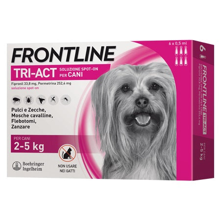 FRONTLINE TRI-ACT 2-5 Kg 3 PIPETTE alimento per cani e gatti | Pet Care Italia