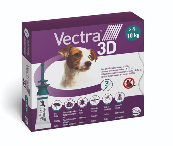 VECTRA 3D CANI (4 - 10 kg) 3 TUBI