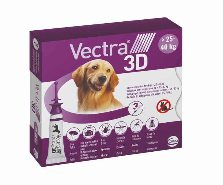 VECTRA 3D CANI (25-40 kg) 3 TUBI