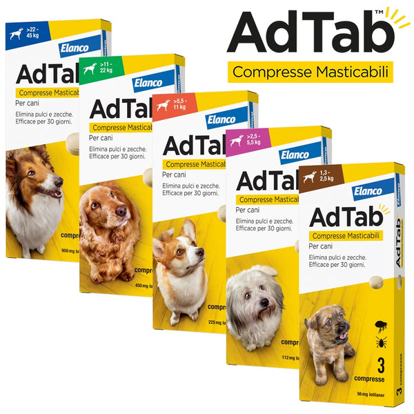 ADTAB CANE 22 - 45 KG 900 mg 3 COMPRESSE