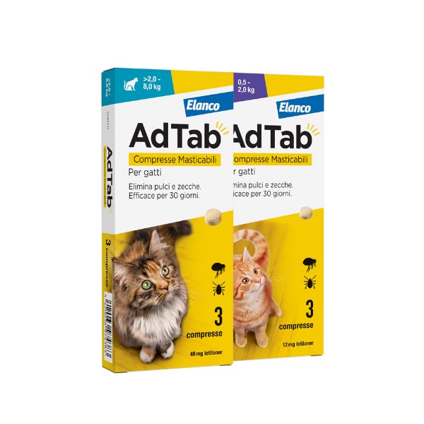 ADTAB GATTO 2 - 8 KG 48 mg 3 COMPRESSE