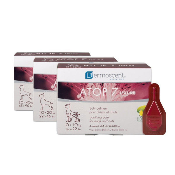 DERMOSCENT CANE/GATTO ATOP 7 SPOT-ON <10 KG 0,6 ML CF. (4 PIPETTE)