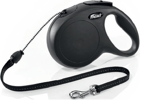 FLEXI GUINZAGLIO CLASSIC CORDA "XS" 3 MT NERO