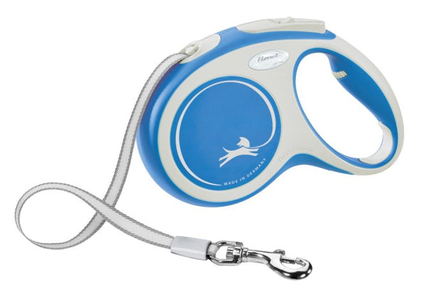 Flexi Guinzaglio New Comfort Fettuccia "L" 8 Mt Blu