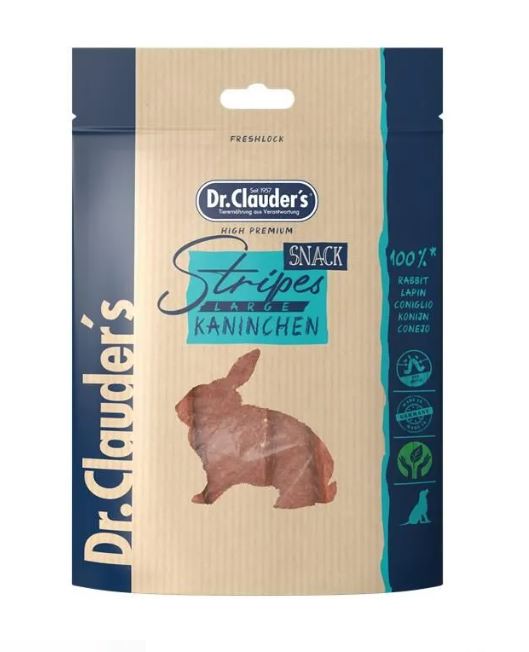 DR. CLAUDER'S CANE SNACK STRIPES FILETTO DI CONIGLIO 80 GR