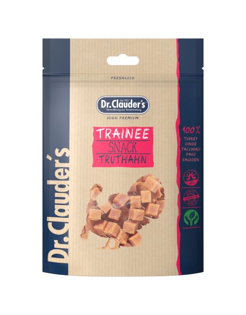 DR. CLAUDER'S CANE/GATTO SNACK TRAINEE CUBETTI TACCHINO 80 GR