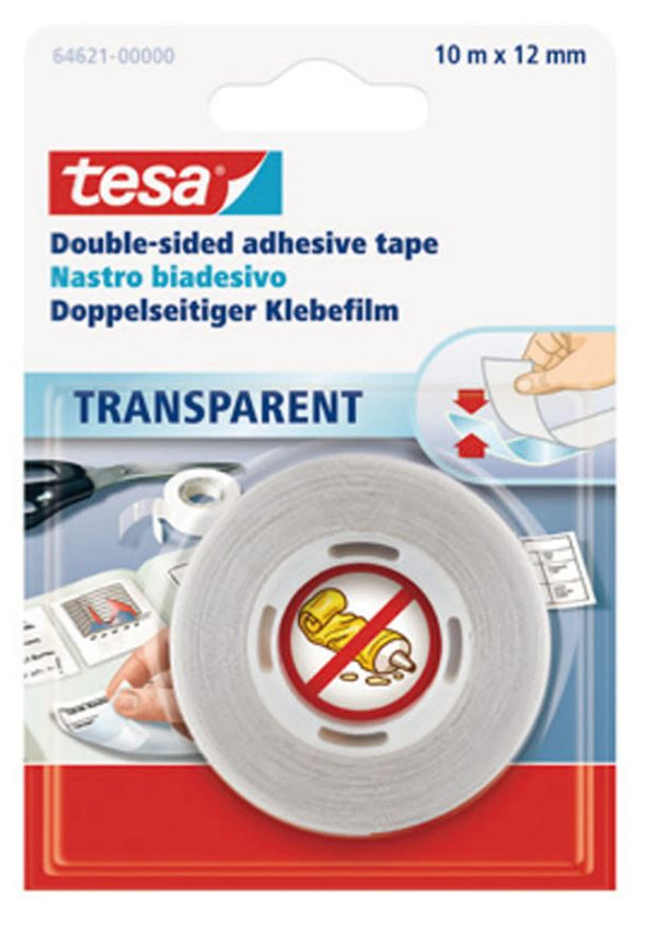 TESA NASTRO BIADESIVO TRASPARENTE 10 M x 1,2 CM