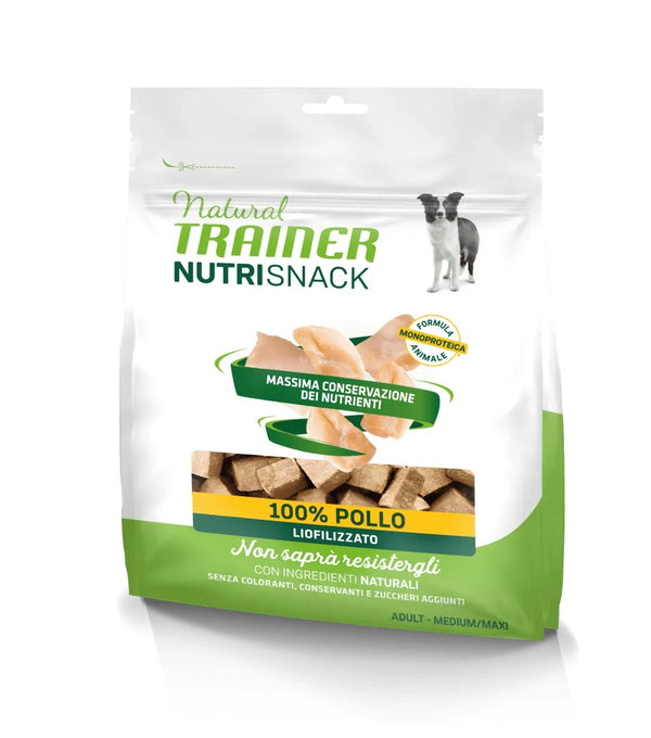 TRAINER CANE SNACK NATURAL NUTRISNACK ADULTO MEDIUM&MAXI 100% POLLO LIOFILIZZATO 50 GR