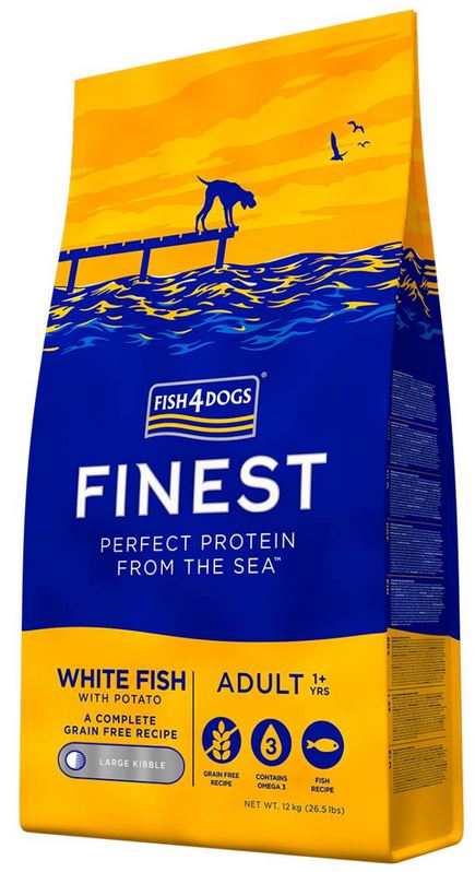 FISH4DOGS CANE FINEST ADULTO PESCE BIANCO LARGE 12 KG