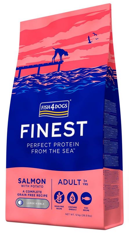 FISH4DOGS CANE FINEST ADULTO SALMONE LARGE 12 KG