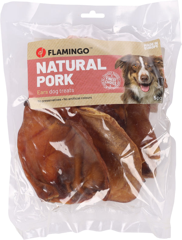 FLAMINGO CANE SNACK NATURE ORECCHIO DI MAIALE CF. (5 PZ) 250 GR