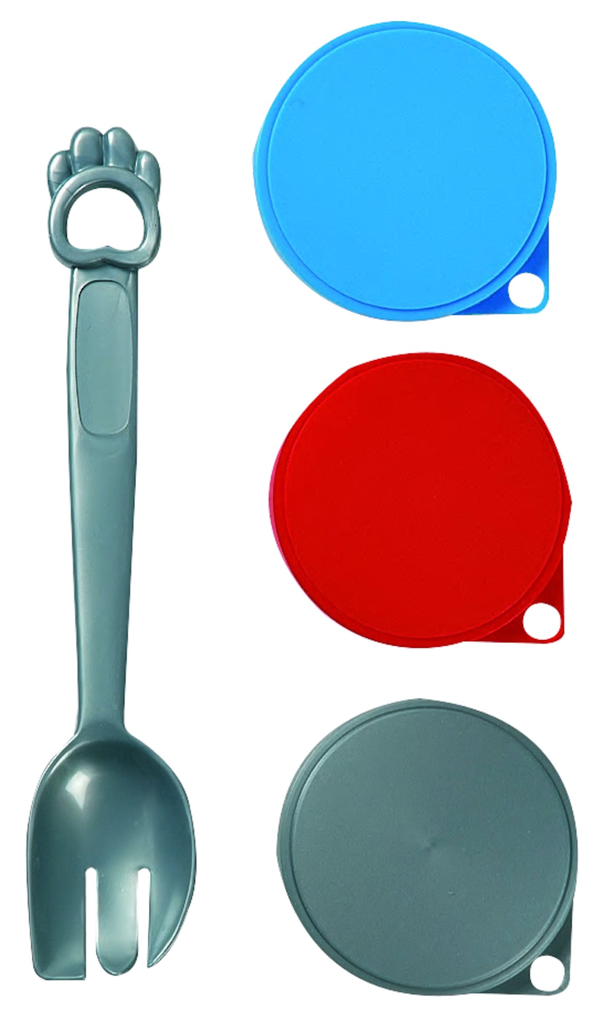 FLAMINGO COPERCHIO & CUCCHIAIO "REESE" CF. (3 PZ) AZZURRO/GRIGIO/ROSA 7,5 CM