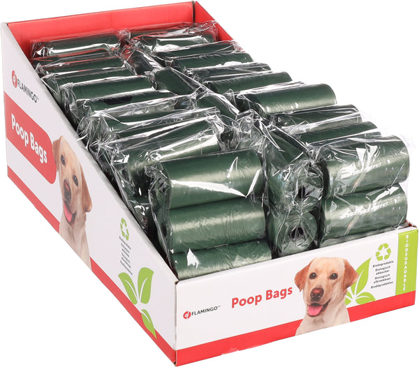 FLAMINGO CANE SACCHETTI IGIENICI BIO CF. (4x15 PZ) VERDE
