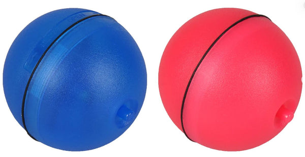 FLAMINGO GATTO GIOCO PALLINA IN PLASTICA CON LED 6,5 CM AZZURRO