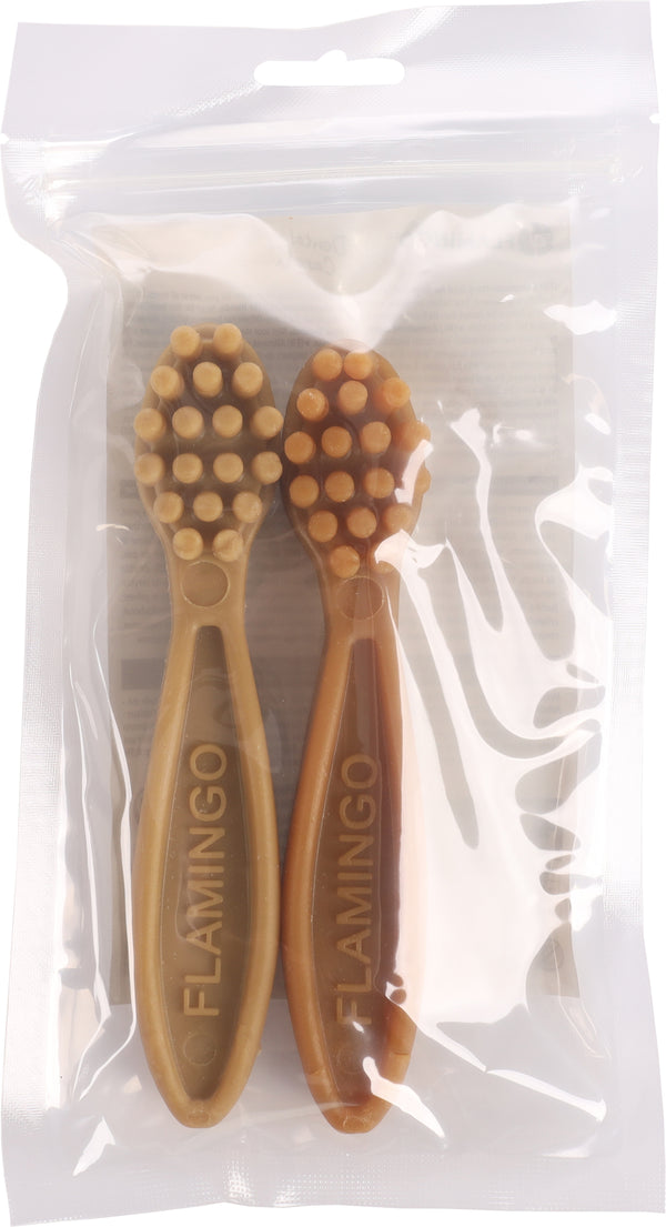 FLAMINGO CANE SNACK VEGGIE SPAZZOLINO 14,5 CM CF. (2 PZ)