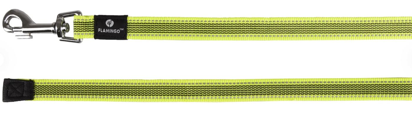 FLAMINGO CANE GUINZAGLIO EDUCATIVO "XENO" 20 MM x 15 MT GIALLO FLUO