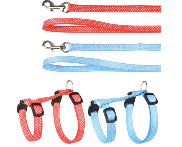 FLAMINGO GATTO SET PETTORINA & GUINZAGLIO "AIWA" 10 MM x 15-25 CM