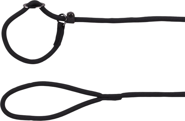 FLAMINGO CANE GUINZAGLIO IN NYLON ANTI-TIRO "AIDEN" 12 MM x 130 CM NERO