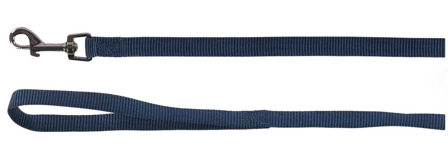 FLAMINGO CANE GUINZAGLIO IN NYLON "ZIGGI" 130 CM x 15 MM AZZURRO SCURO