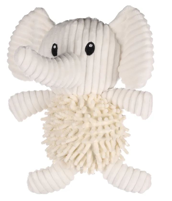 FLAMINGO CANE GIOCO PELUCHE "FLUFA" ELEFANTE BEIGE 25x16x25 CM