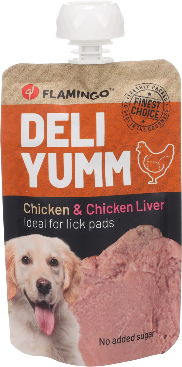 FLAMINGO CANE SNACK "DELI YUMM" POLLO & FEGATO DI POLLO 90 GR