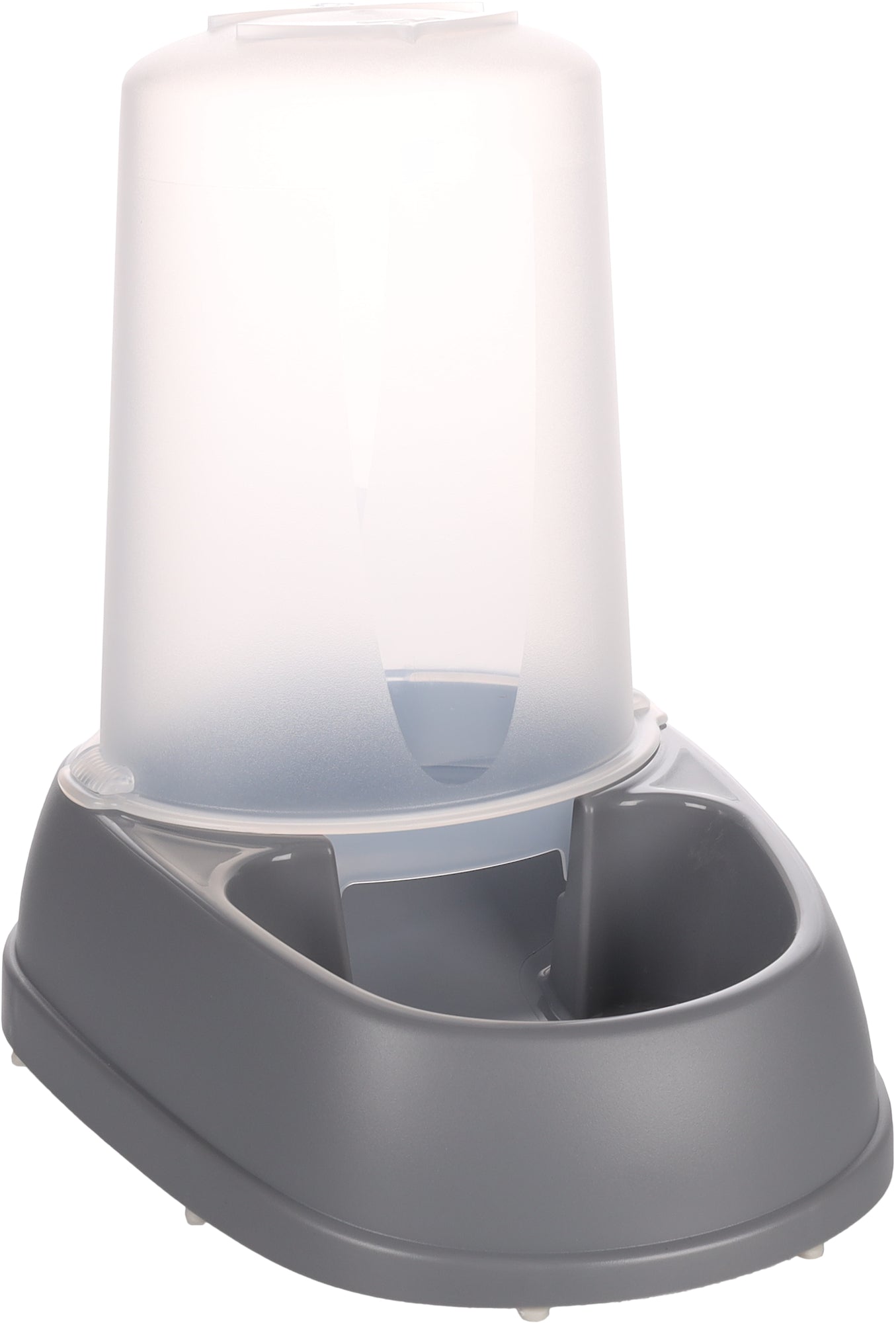 FLAMINGO DISTRIBUTORE AUTOMATICO DI CIBO & ACQUA "RAJA" 2,5 LT GRIGIO