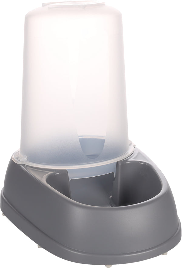 FLAMINGO DISTRIBUTORE AUTOMATICO DI CIBO & ACQUA "RAJA" 2,5 LT GRIGIO